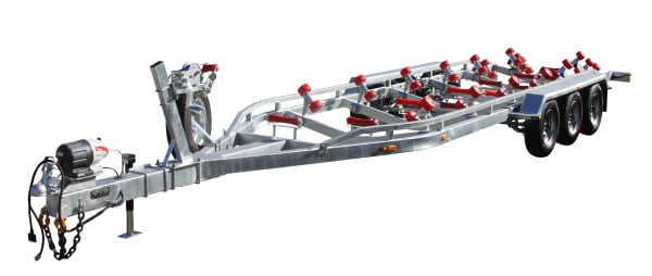 8M Tandem Boat Trailer With Rollers Nine Metre Tri-Axle Boat Trailer With Rollers