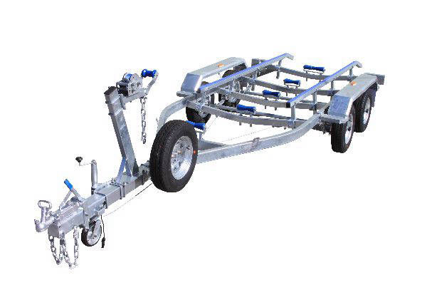 Seven Meter Boat Trailer With Skids and mechanical brakes